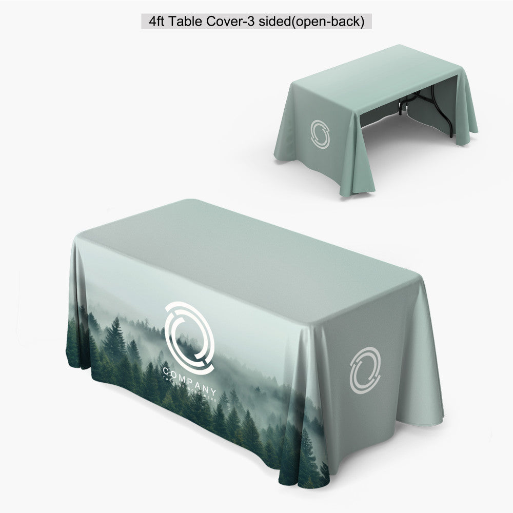 4FT TABLE COVER OPEN BACK