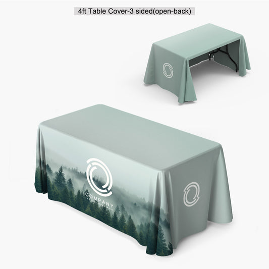 4FT TABLE COVER OPEN BACK