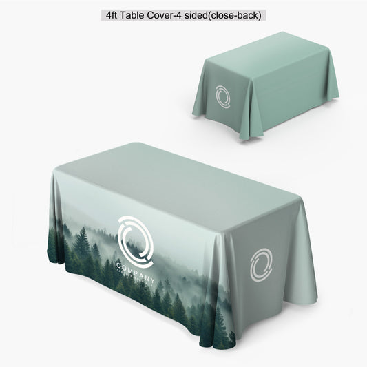 4FT TABLE COVER CLOSED BACK